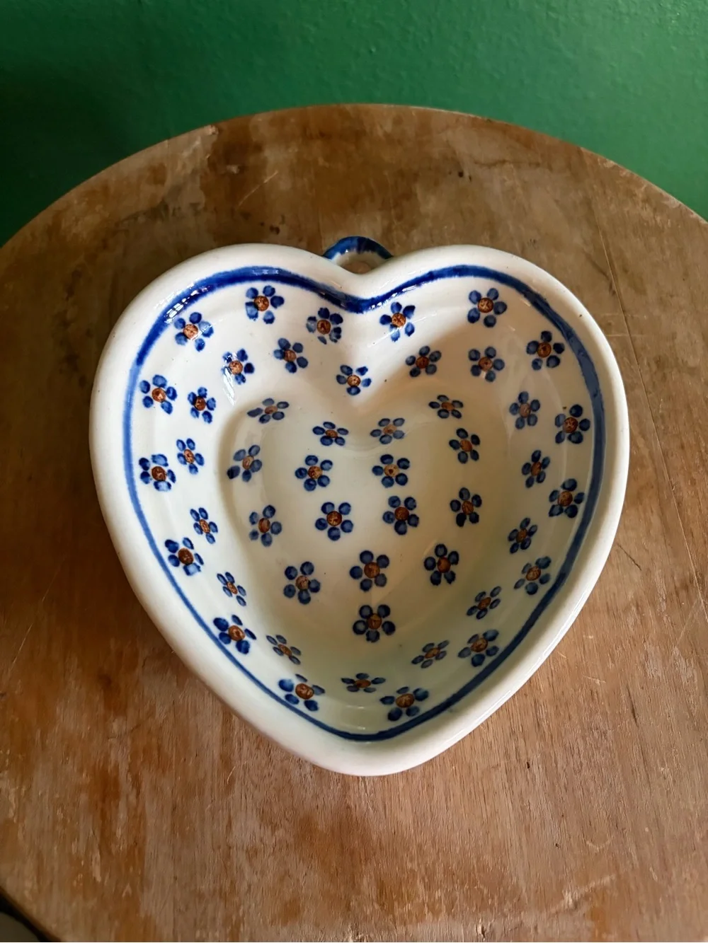 Heise Ceramics Hand Painted Heart   Germany est. 1919